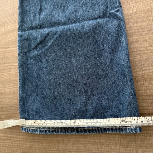 Old Navy Jeans - Low waisted - Wide Leg Dark Wash - Size 12 - Picture 11 of 13